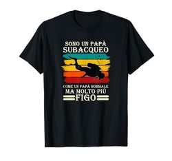 Papà subacqueo, immersioni sub scuba diving e sommozzatori. Maglietta