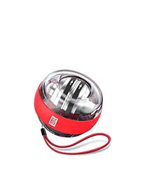 Hi5 10354 Wristball - Attrezzo da allenamento per mani e avambracci, con impugnatura gommata e funzione luminosa, 280 g, colore: Rosso