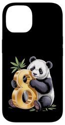 It's My th Birthday Party Panda 8 Years Old Panda B-Day Case for iPhone 14