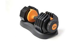 Athlyt 25 kg ADJ verstelbare halter voor uniseks, zwart en oranje, M, ATH-ADJ25
