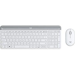 Logitech MK470 Kit mouse e tastiera, Layout Spagnolo QWERTY - Bianco