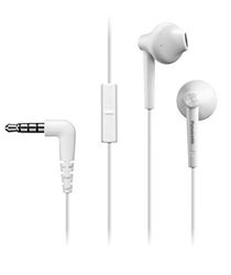 Panasonic In-Ear Wired Headphones with Microphone white