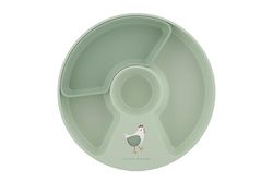 Mepal Divided Plate Mio Little Dutch, High-Edges with Corners for Easy scooping, Non-Slip Base, Includes Removable Compartment to Create 2, 3 or 4 Sections, Microwave Safe, Little Farm