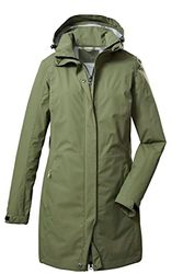 killtec Women's Parka/parka funzionale a 2 strati e 1/2 con cappuccio staccabile con zip KOS 93 WMN PRK, olive, 34, 39143-000