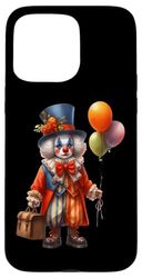 Whimsical Clown With Balloons Colorful Joy Case for iPhone 15 Pro Max