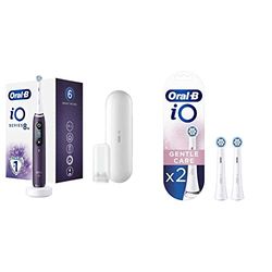 Oral-B iO 8 Go Electric Spazzolino Elettrico Puizia professionale Profonda,Intelligenza Artificiale,Micro-Vibrazioni & iO Testine Spazzolino Elettrico, Ultimate Clean, Confezione da 2 pezzi