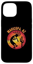 Maricopa Arizona USA Kokopelli Dancing Design vieilli Coque pour iPhone 15
