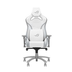 ASUS ROG Carro X Core Silla para Juegos (reposacabezas Ajustable, reposabrazos 4D, Espuma de Memoria de Forma, Cuero PU, Gato de Gas Clase 4) Blanco
