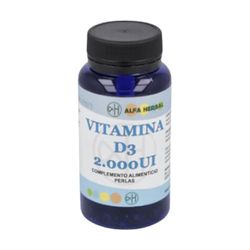ALFA HERBAL Vitamina D3 2000UI 100perlas, Negro, Normal