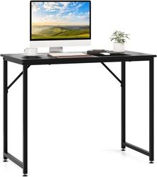 FANTASK Bureau de 100 cm, Petit Bureau d'ordinateur (Noir)