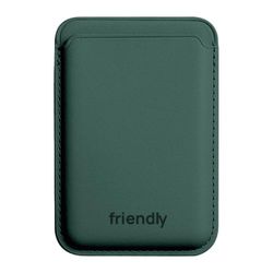 FRIENDLY LICENSE - Porta carte di credito universale - realizzato in similpelle - Colore verde perenne - Compatibile con tutti i modelli di smartphone - Resistente ai graffi e all'usura - Morbido al