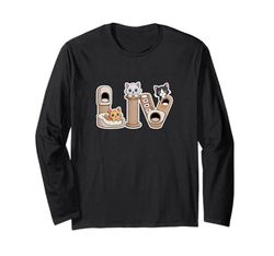 Liv Cat Trees - Personalized Cute Name Word Art Long Sleeve T-Shirt