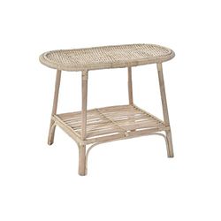 DKD Home Decor Rattan Tavolino, Vimini, Naturale, Estándar