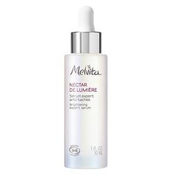 Melvita - Sérum expert anti-taches Nectar de Lumière - Corrige et estompe les taches brunes - Action éclaircissante- Tous les types de peaux - 100% Naturel - Certifié Bio - Vegan - Flacon 30ml