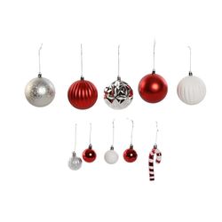 BOLA DECORACION SET 30 PE 43X26X8,5 ROJO