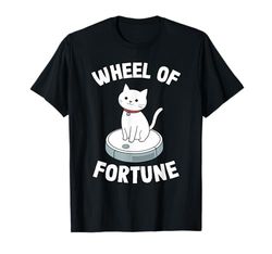 Wheel of Fortune Robot Vacuum Cleaner Funny Cat T-Shirt