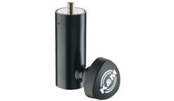 K&M 24521 Flangia di riduzione - in acciaio, nero - Adattatore per sistema di altoparlanti - con perno filettato 3/8" x 12 mm