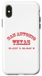 Custodia per iPhone X/XS Coordinate San Antonio Texas