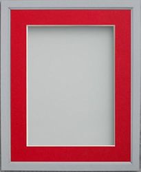 Frame Company Drayton Range 10x8-inch Grey Picture Photo Frame with Red Mount For Image Size 8x6-inch