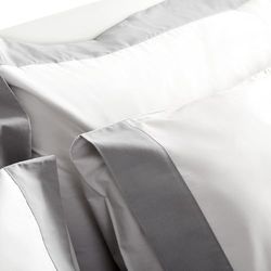 Camalisa - Funda de Almohada H/Wife Blanca y Gris, 50 x 80 (2)