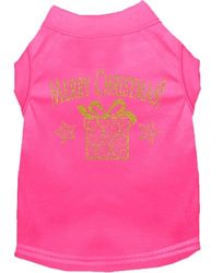 Mirage Huisdier Producten Gouden Kerstmis Present Hond Shirt_P