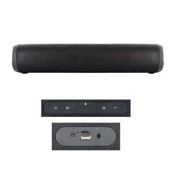 Be Mix Barre de Son 2X3W - Sans Fil - Autonomie : 2H30 - Puissance : 2X 3W - Fonction D'Appel Mains Libres - Radio Fm - Lecteur Micro Sd - Port Usb - Universel : Compatible Bluetooth, Noir
