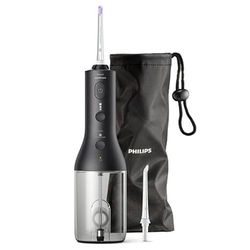 Philips Sonicare Power Flosser 3000 Bezprzewodowy irygator do jamy ustnej, irygator do zębów, dziąseł i higieny jamy ustnej, czarnym (model HX3826/33)