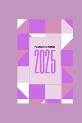 Agenda semanal 2025 y cuaderno de tapa dura, tamaño mediano de 6 x 9 pulgadas, agenda 2025 con hoja mensual, frases motivacionales.