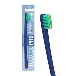 R.O.C.S. PRO Brackets & Ortho Spazzolino Da Denti -Sistema di spazzolatura intelligente-Sviluppato in collaborazione con i dentisti-Spazzolatura intelligente-Setole di alta qualità