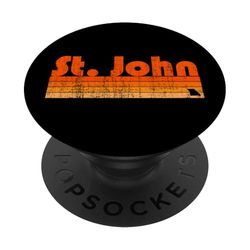 Estilo retro de los años 80 de St. John, Missouri PopSockets PopGrip Adhesivo