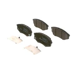 Bosch BP1687 - Pastiglie Freni Auto, Dianteiro - Qualidade Bosch - Redução de ruído e pó - Certificação ECE-R90 - Sem cobre, 1 conjunto de 4 comprimidos