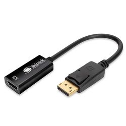 Skintek SK-04-DPH DisplayPort (DP) naar HDMI-adapter 4K 1080p 60Hz stekker naar female voor het aansluiten van PC/notebook/Mac met DisplayPort-uitgang naar monitor, projector met HDMI-ingang, 18 cm