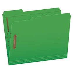 Pendaflex Bevestigingsmappen, 2 bevestigingsmiddelen, lettergrootte, groen, 1/3 gesneden tabbladen in links, rechts, middenposities, 50 per doos (22140GW)