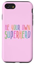 Coque pour iPhone SE (2020) / 7 / 8 Soyez votre propre super-héros, héros, graphisme coloré, couleurs