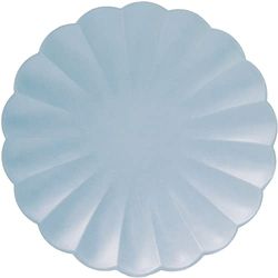 Ciao - Composteerbare FSC kartonnen borden (diameter 20 cm), 8 stuks, pastelblauw diameter 20, 34737