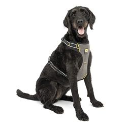 Kurgo Impact Dog Car Harness, Crash Tested, Integrates with Car Seatbelt System, Lightweight, Extra Large-Black/Charcoal Grey