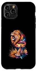 Majestic Lion Roaring Sunset Savanna Scene Case for iPhone 11 Pro