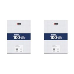 Miquelrius - Recharge 100 feuilles, Grille 4 mm, Format A4, Pas de perforation, Papier 90 g/m², Pas de marge, Papier 90 g/m² (Lot de 2)