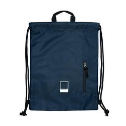 PANTONE™ Urban multifunktionell sportväska 51 x 35,5 16L cm slitstark polyester, gymväska för män och kvinnor, gymväska med dragsko, gymväska och resväska med dragkedja och handtag, Blå iris, 51x35,5