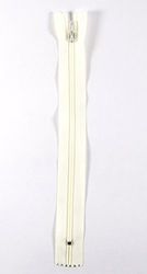 Trimz 15cm (~6inch) Cream one Way end Stop Zip with 4mm Teeth x 1Pce, Polyester, 15 cm