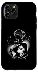 Woman Earth - Vintage Earth Day Save Planet Nature Feminism Case for iPhone 11 Pro
