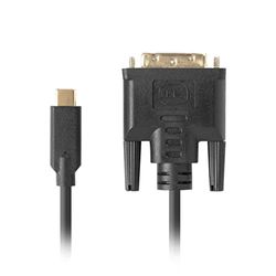 LANBERG Kabel USB-C naar DVI-D (24+1) mannelijk/stekker, 3,0 m, zwart