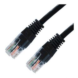 watiowave Câble réseau Cat.6 UTP AWG24, longueur 1 m, couleur noir, idéal pour les connexions haute vitesse dans les environnements domestiques et bureaux.