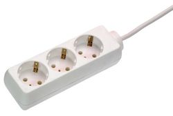 as - Schwabe 11331 - Extensão de 3 tomadas (3 m, H05VV-F 3G1,5, IP20, uso interno), cor branca