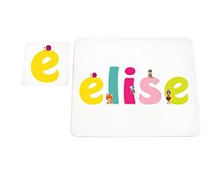 Little helper deken met Coaster illustratieve stijl bont met de naam meisjesnaam Elise