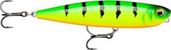 Rapala - Leurre de Pêche Precision Xtreme Pencil Construction Plastique - Leurre Eau Douce Flottant - Profondeur de Nage Surface - Taille 10,7cm / 21g - Fabriqué en Estonie - Fire Tiger