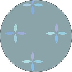 Bonateks, Ronde digitaal bedrukte muismat, antislip onderkant, voor kantoor en thuis, diameter: 22 cm