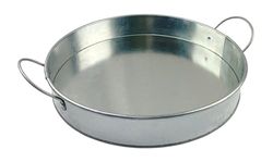 Beaumont 12 Inch Serving Platter - Round - Galvanised Tin