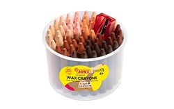 Jovi - Jumbo-waspotloden, doos met 60 dikke, ronde wax + puntenslijper, multiculturele kleuren, super robuust, geeft niet af (980/60 m)