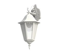 Eglo Applique murale extérieure Navedo, éclairage d’extérieur en fonte d’aluminium blanc et verre, douille E27, IP44